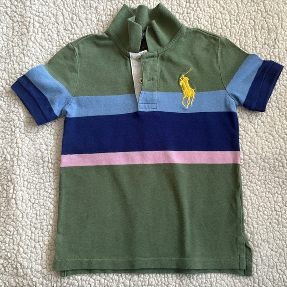 Polo Ralph Lauren Other - Polo by Ralph Lauren Kids Polo with Green, Blue, and Pink Stripes